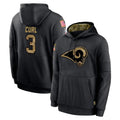 Keante LA.Rams #3 Kam Curl Player Black Salute to Service Hoodies Limited Game Stitched Jerseys