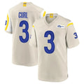 Keante LA.Rams #3 Kam Curl Player Bone Home Game Stitched Jerseys
