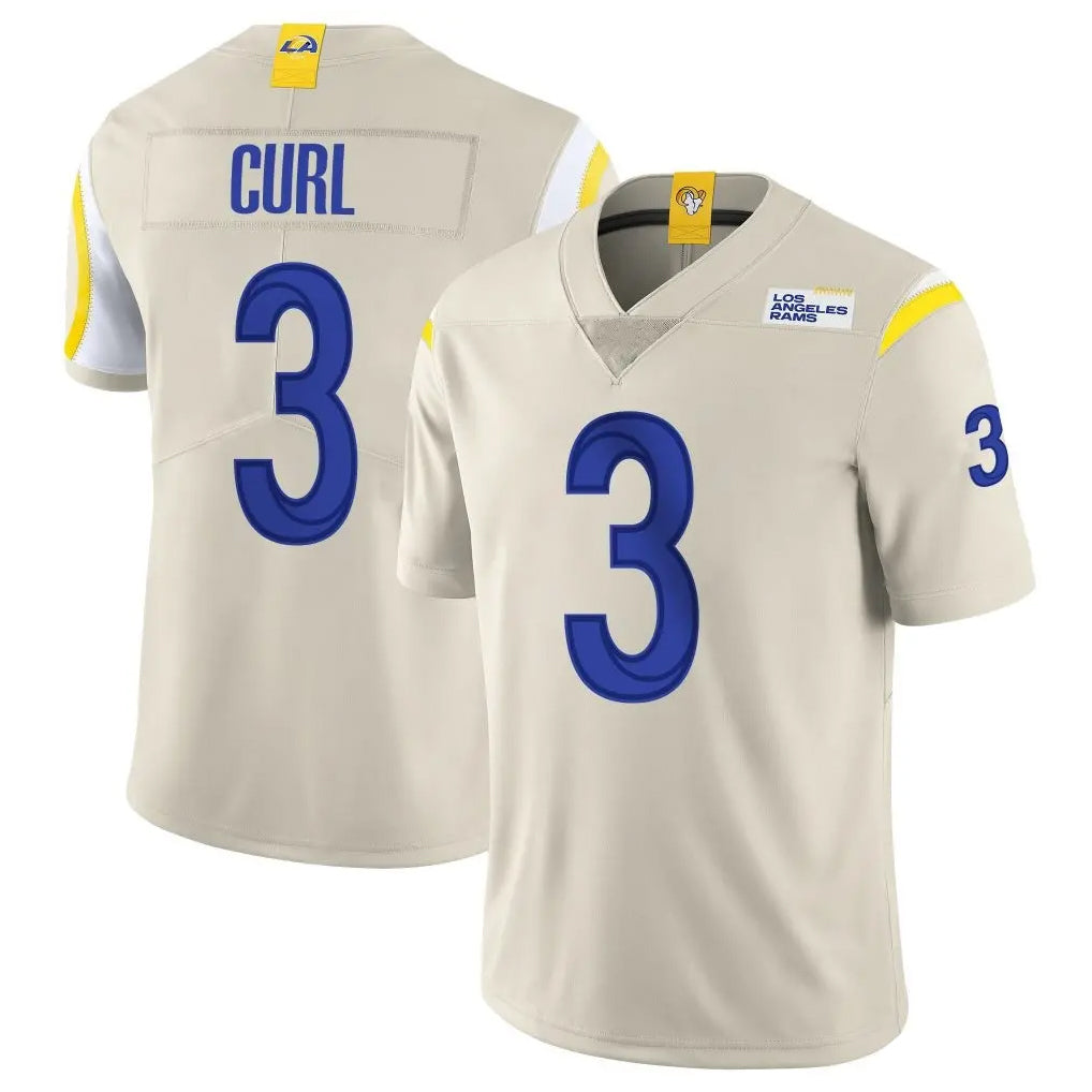 Keante LA.Rams #3 Kam Curl Player Bone Limited Vapor Home Game Stitched Jerseys