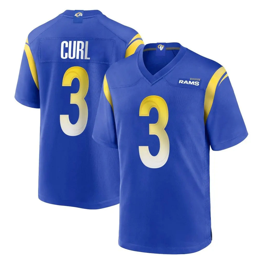 Keante LA.Rams #3 Kam Curl Player Royal Home Game Stitched Jerseys