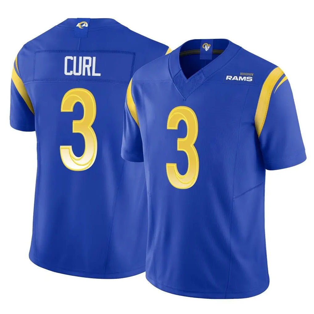 Keante LA.Rams #3 Kam Curl Player Royal Limited Vapor F.U.S.E. Home Game Stitched Jerseys