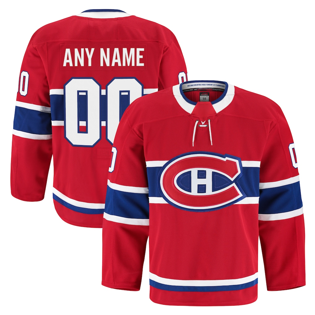 Keante Custom M.Canadiens Red Home Authentic Pro Jerseys