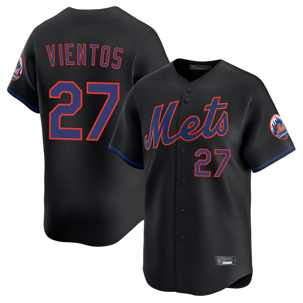 Keante NY.Mets #27 Mark Vientos Player Black Alternate Home Limited Stitched Jerseys