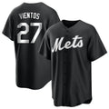 Keante NY.Mets #27 Mark Vientos Player Black Home Game Stitched Jerseys