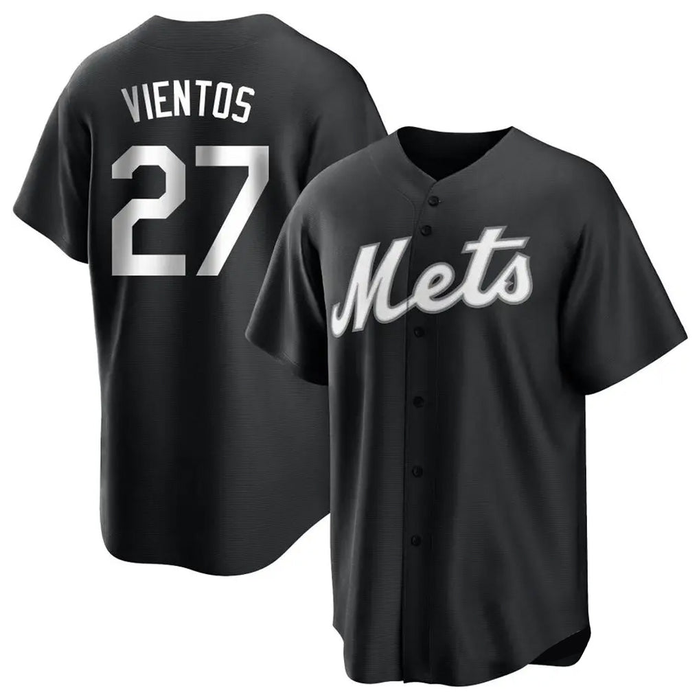 Keante NY.Mets #27 Mark Vientos Player Black Home Game Stitched Jerseys