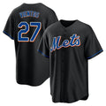 Keante NY.Mets #27 Mark Vientos Player Black Replica Home Game Stitched Jerseys