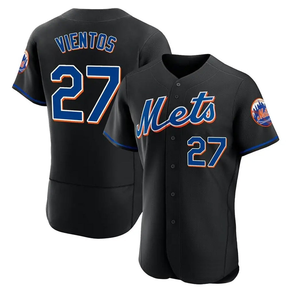 Keante NY.Mets #27 Mark Vientos Player Black Replica Home Limited Elite Stitched Jerseys