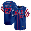 Keante NY.Mets #27 Mark Vientos Player Royal 2025 Independence Day Vapor Premier Limited  Stitched Jerseys