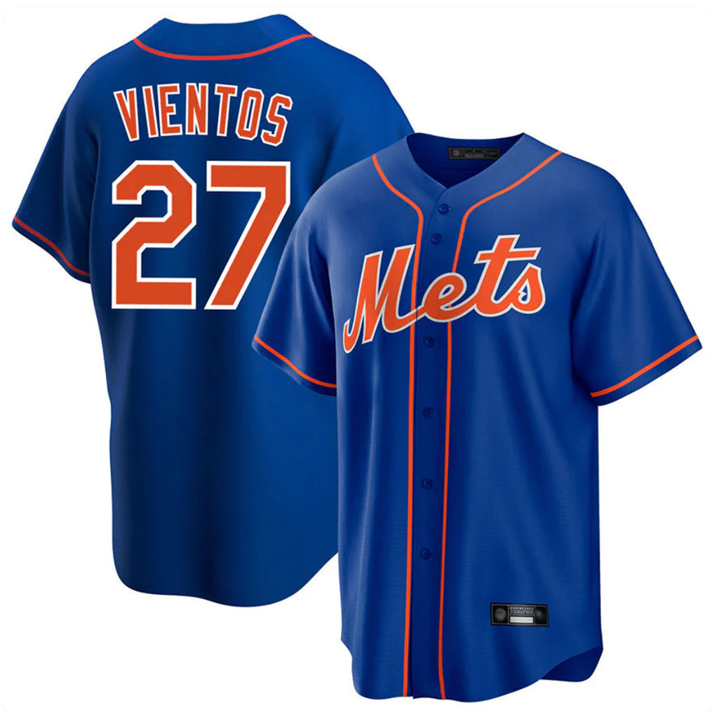 Keante NY.Mets #27 Mark Vientos Player Royal Home Game Stitched Jerseys