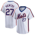 Keante NY.Mets #27 Mark Vientos Player White Cooperstown Collection T-shirt Game Stitched Jerseys
