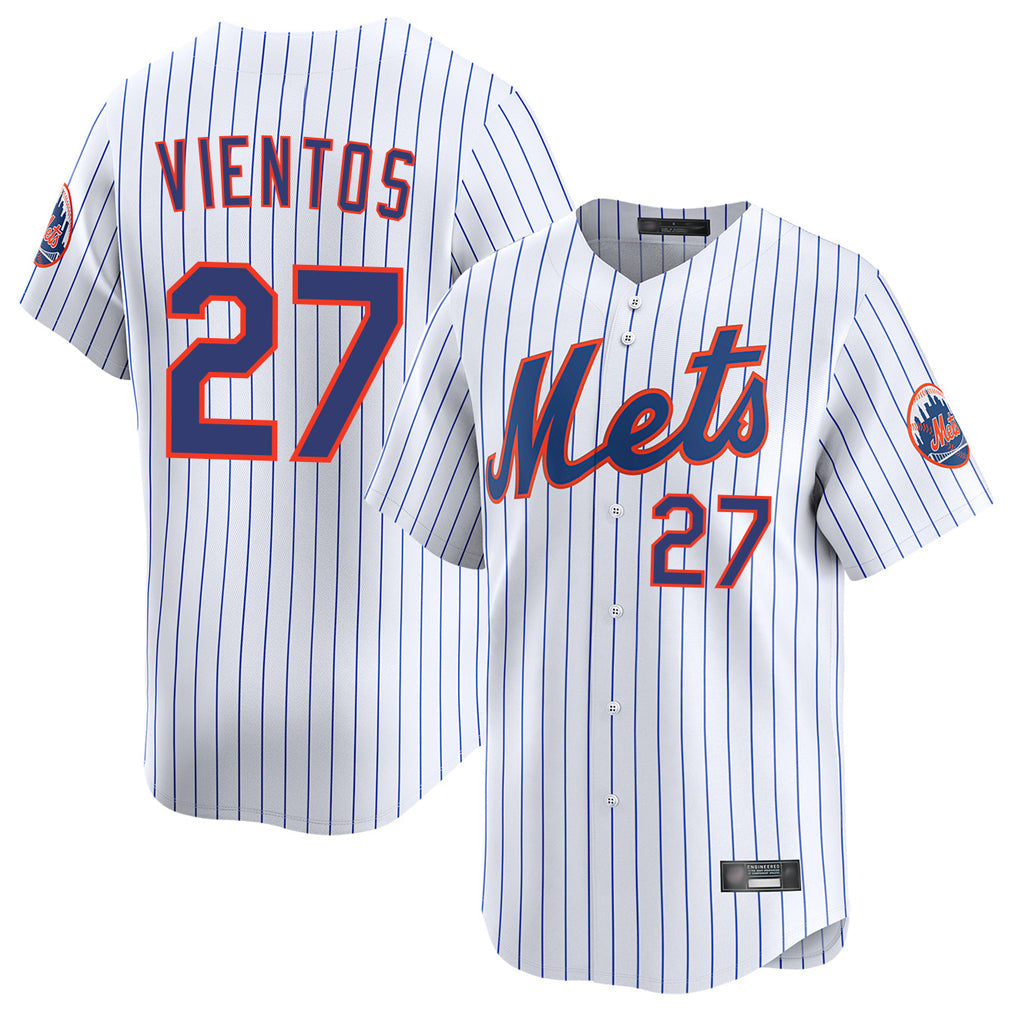 Keante NY.Mets #27 Mark Vientos Player White Home Limited Stitched Jerseys
