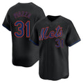 Keante NY.Mets #31 Mike Piazza Player Black Alternate Home Limited Stitched Jerseys