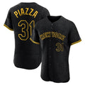 Keante NY.Mets #31 Mike Piazza Player Black Snake Skin City Home Limited Elite Stitched Jerseys