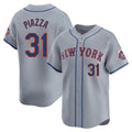 Keante NY.Mets #31 Mike Piazza Player Gray Road Limited Home Stitched Jerseys
