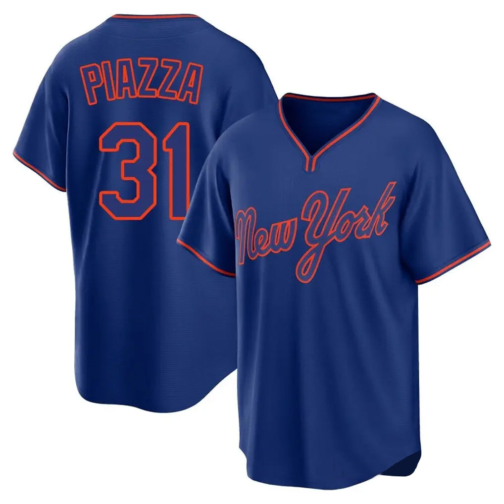 Keante NY.Mets #31 Mike Piazza Player Royal T-shirt Home Game Stitched Jerseys