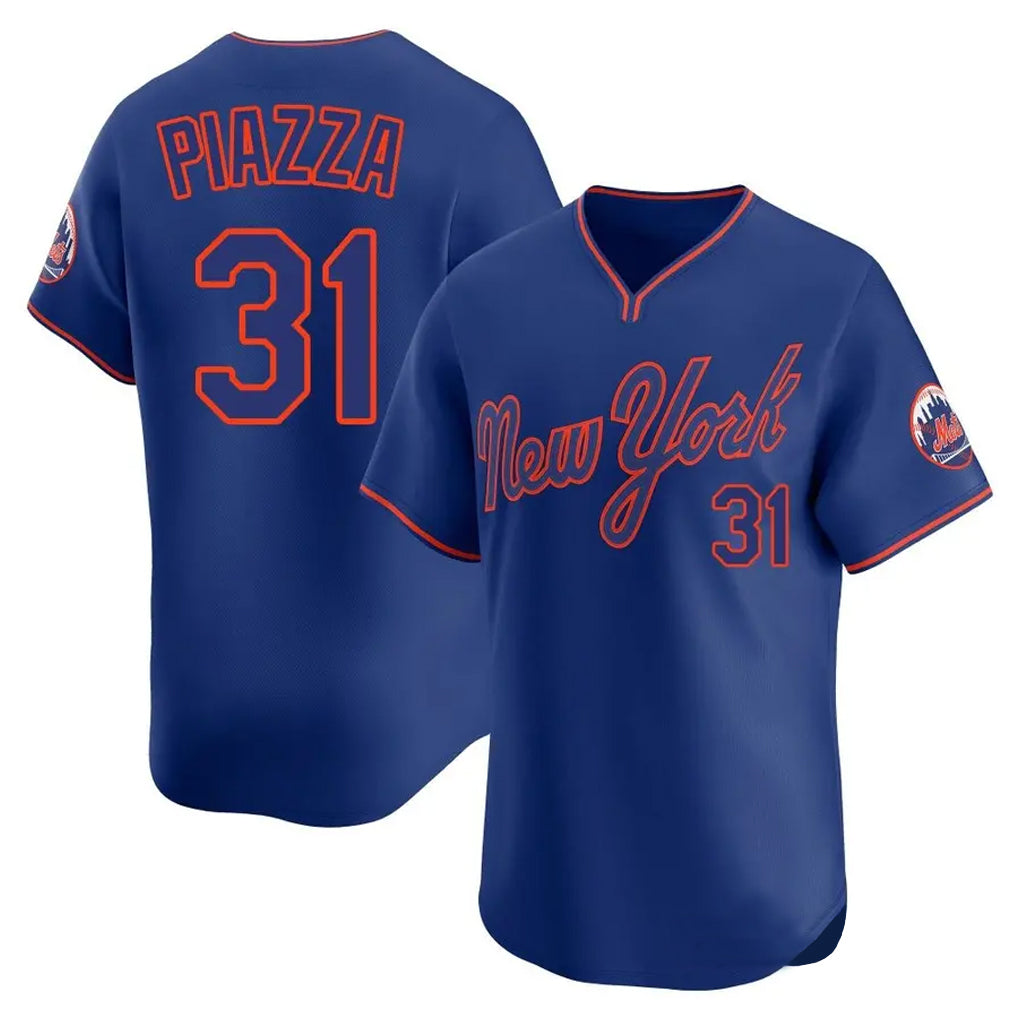 Keante NY.Mets #31 Mike Piazza Player Royal T-shirt Home Limited Elite Stitched Jerseys