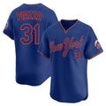 Keante NY.Mets #31 Mike Piazza Player Royal T-shirt Home Limited Elite Stitched Jerseys