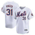 Keante NY.Mets #31 Mike Piazza Player White Home Replica Stitched Jerseys