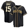 Keante P.Pirates #15 Oneil Cruz Player Black Fashion Out Home Game Stitched Jerseys