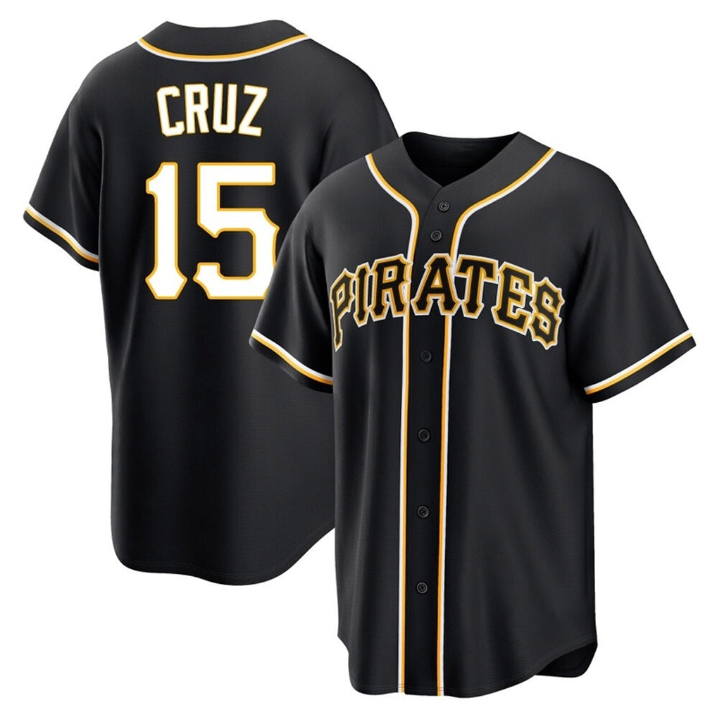 Keante P.Pirates #15 Oneil Cruz Player Black Fashion Out Home Game Stitched Jerseys