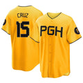 Keante P.Pirates #15 Oneil Cruz Player Gold City Connect Home Game Stitched Jerseys
