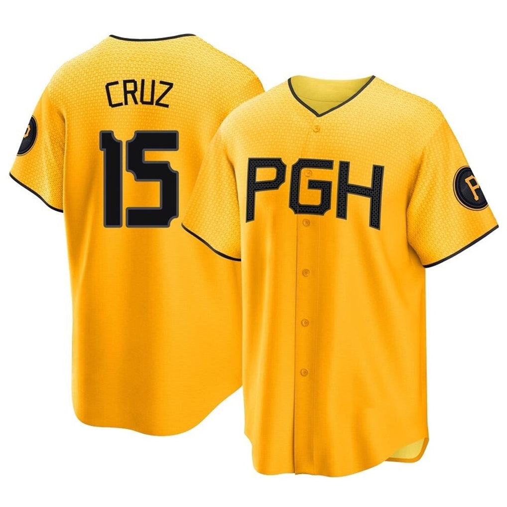 Keante P.Pirates #15 Oneil Cruz Player Gold City Connect Home Game Stitched Jerseys