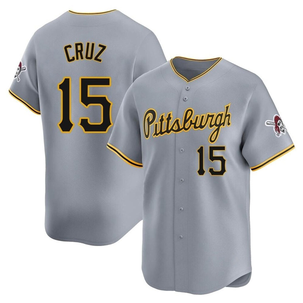 Keante P.Pirates #15 Oneil Cruz Player Gray Road Home Limited Stitched Jerseys