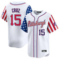 Keante P.Pirates #15 Oneil Cruz Player White 2025 Independence Day Vapor Premier Limited Stitched Jerseys