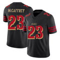Keante SF.49ers #23 Christian McCaffrey Player Black Limited Rivalries Collection Home Game Stitched Jerseys