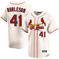 Keante St. Louis Cardinals #41 Alec Burlesona Player Cream Home Limited Stitched Jerseys
