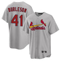 Keante St. Louis Cardinals #41 Alec Burlesona Player Gray Home Game Stitched Jerseys