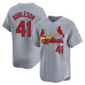 Keante St. Louis Cardinals #41 Alec Burlesona Player Gray Home Limited Stitched Jerseys