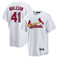 Keante St. Louis Cardinals #41 Alec Burlesona Player White Home Game Stitched Jerseys