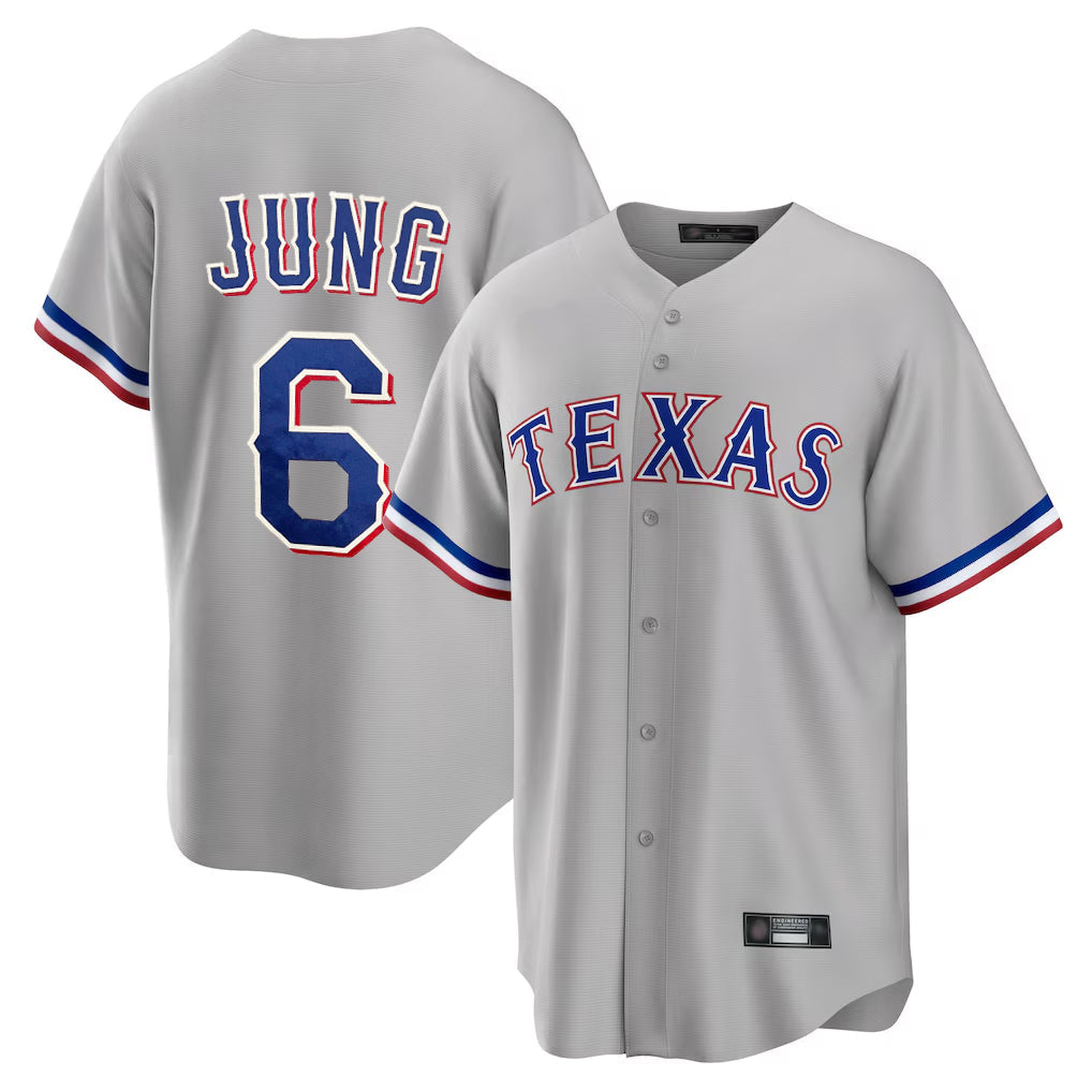Keante T.Rangers #6 Josh Jung Player Gray Limited Home Stitched Jerseys