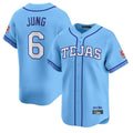 Keante T.Rangers #6 Josh Jung Player Light Blue 2026 City Connect Limited Stitched Jerseys