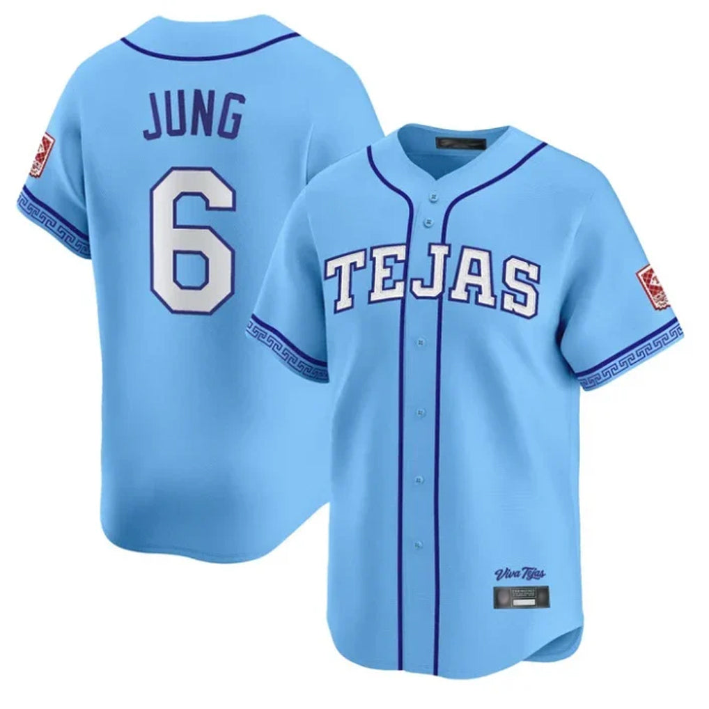 Keante T.Rangers #6 Josh Jung Player Light Blue 2026 City Connect Limited Stitched Jerseys