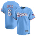 Keante T.Rangers #6 Josh Jung Player Light Blue Limited Home Stitched Jerseys