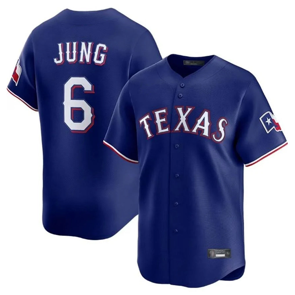 Keante T.Rangers #6 Josh Jung Player Royal Home Limited Stitched Jerseys
