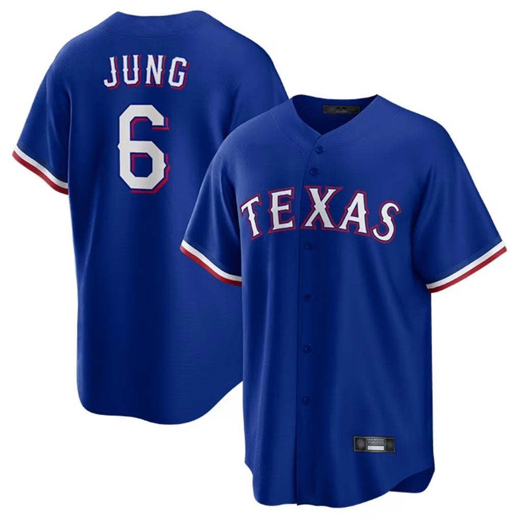 Keante T.Rangers #6 Josh Jung Player Royal Limited Home Stitched Jerseys